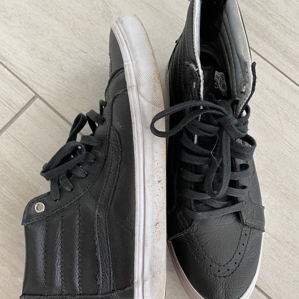 Leather high top old skool Vans